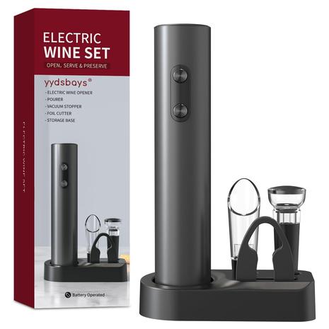 Electric Wine Opener Set with Aerator & Stopper