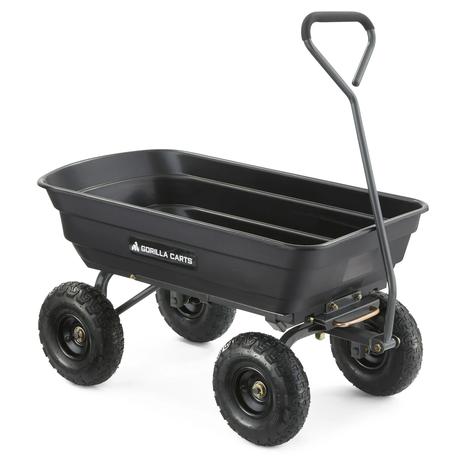 Gorilla Carts Poly Garden Dump Cart