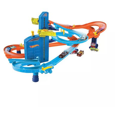 Hot Wheels Auto Lift Expressway Track and Toy Cars Playset