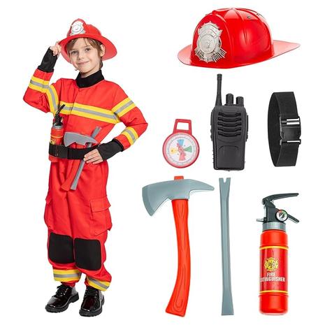 Toddler Firefighter Costume w/  Accessories (Size 3-4T)