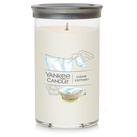 Yankee Candle Clean Cotton Signature Medium Pillar Candle