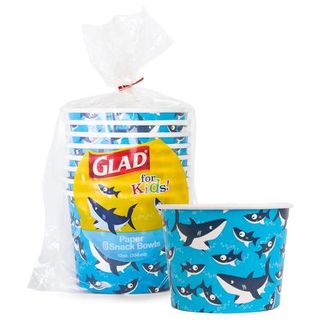 8-Count Glad Disposable Paper Snack Bowls