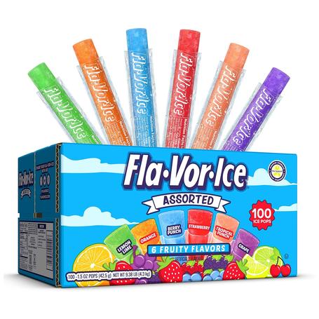 100 Fla-Vor-Ice Popsicle Variety Pack