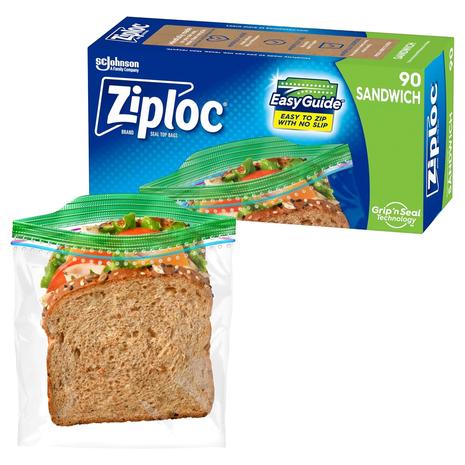 90 Ziploc Sandwich Bags