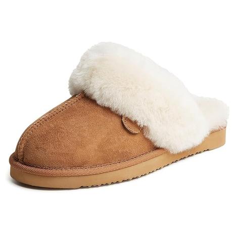 Shearling Fur Lined Slippers