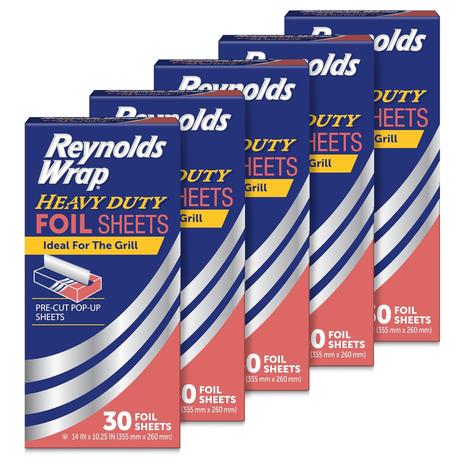 5-Pack Reynolds Wrap Pre-Cut Pop-Up Heavy Duty Aluminum Foil Sheets