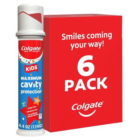 6 Colgate Kids Toothpaste Pump