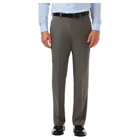 Haggar Men's Classic Fit Flat Front Casual Pants