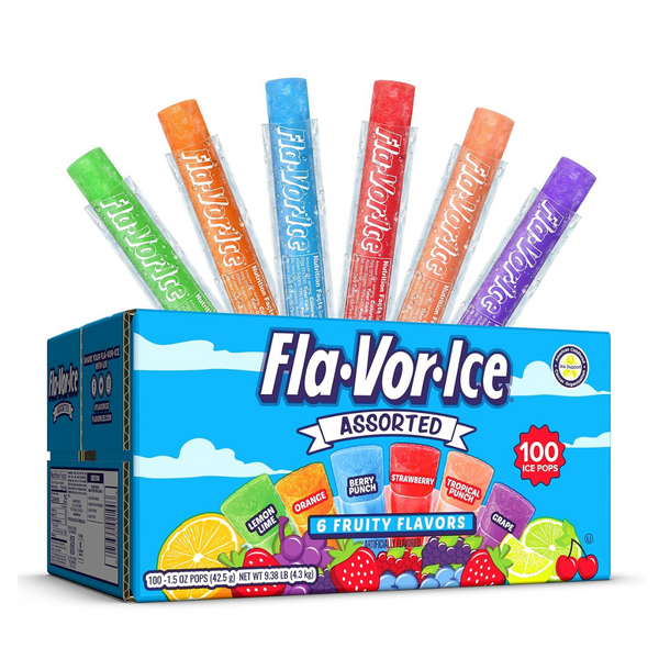 100 Fla-Vor-Ice Popsicle Variety Pack