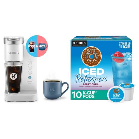 Keurig K-Iced Essentials Iced & Hot Single-Serve K-Cup Coffee Maker w/ 10 K-Cups