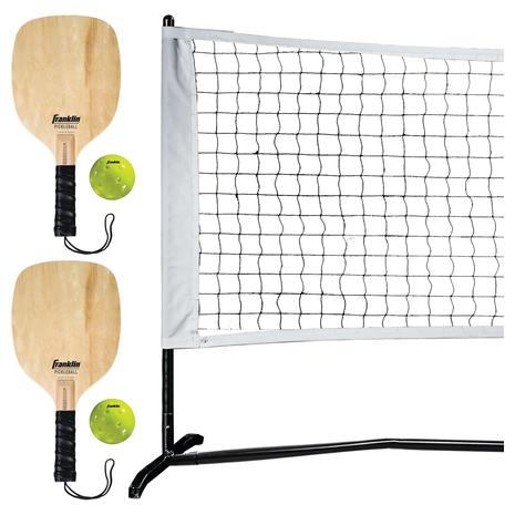 Franklin Sports Portable Pickleball Net Set w/ 2 Paddles & 2 Balls