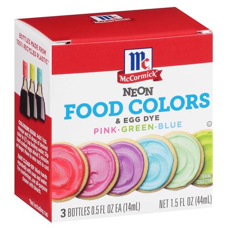 8-Pack McCormick Neon Assorted Food Colors & Egg Dye