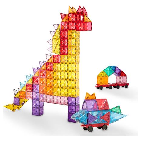 121-Piece 3D Magnetic Tiles Building Blocks Set