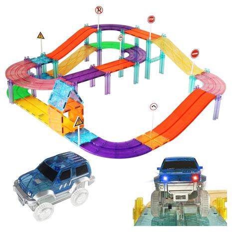 97 Piece Magnetic Race Track Toy With Car