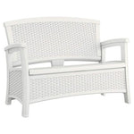 Suncast Elements Stylish Loveseat Outdoor Seating w/ Built-In Storage