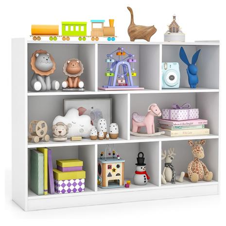 8-Cubby Kids Toy Storage Organizer & Bookshelf