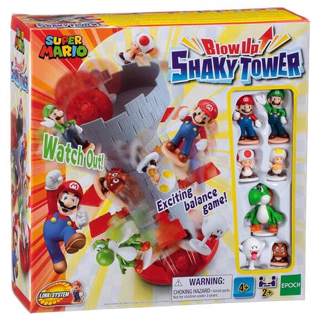 Super Mario Blow Up Shaky Tower Balancing Game