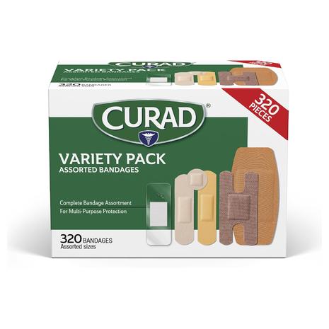 320-Count Curad Assorted Bandages Bulk Variety Pack