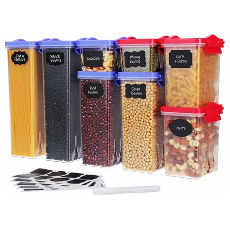 8-Piece Airtight Food Storage Containers w/ Easy Lock Sealing Lids