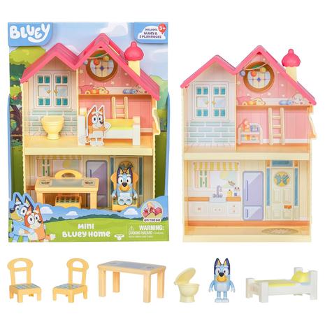 Bluey Mini Home Playset w/ 5 Play Pieces