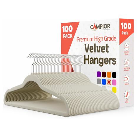 100 Non-Slip Velvet Hangers