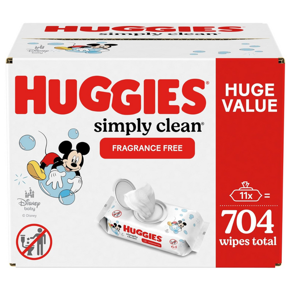 2,112 Huggies Fragrance-Free Baby Wipes