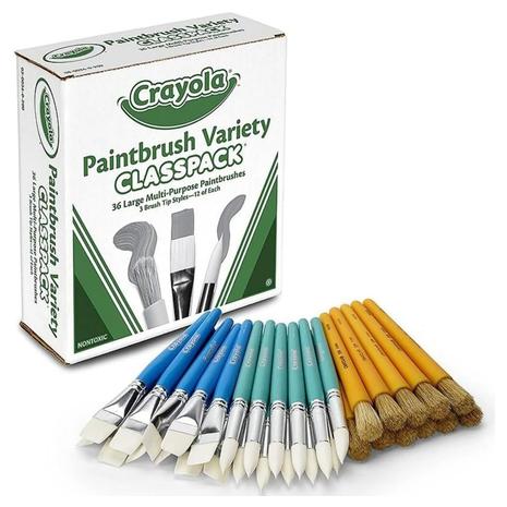 36-Pack Crayola Large Paintbrush Variety Classpack