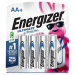 4 Energizer Ultimate Lithium AA Batteries