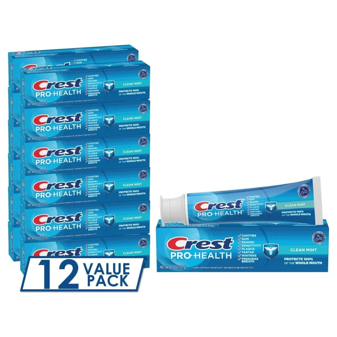 12-Pack Crest Pro-Health Clean Mint Toothpaste