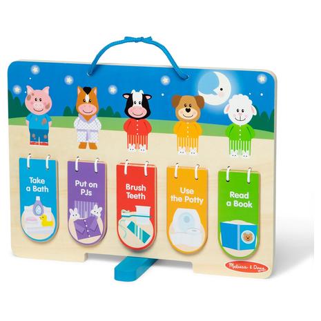 Melissa & Doug Wooden My Daily Day & Night Routines Chart