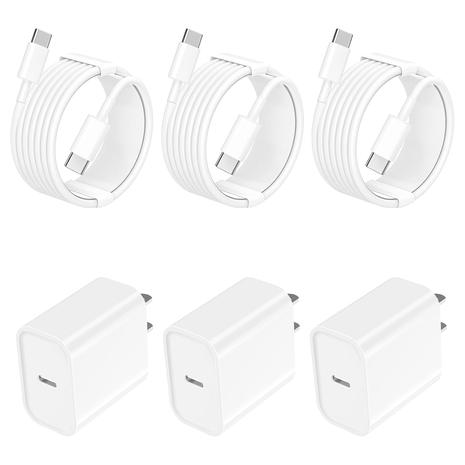 3-Pack 20W PD Type-C Wall Charger w/ Cables