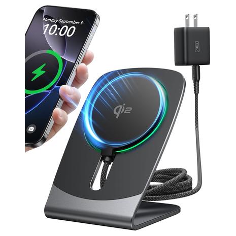 INIU Qi2 15W Magnetic Wireless Charger Stand w/ Cooling Fan