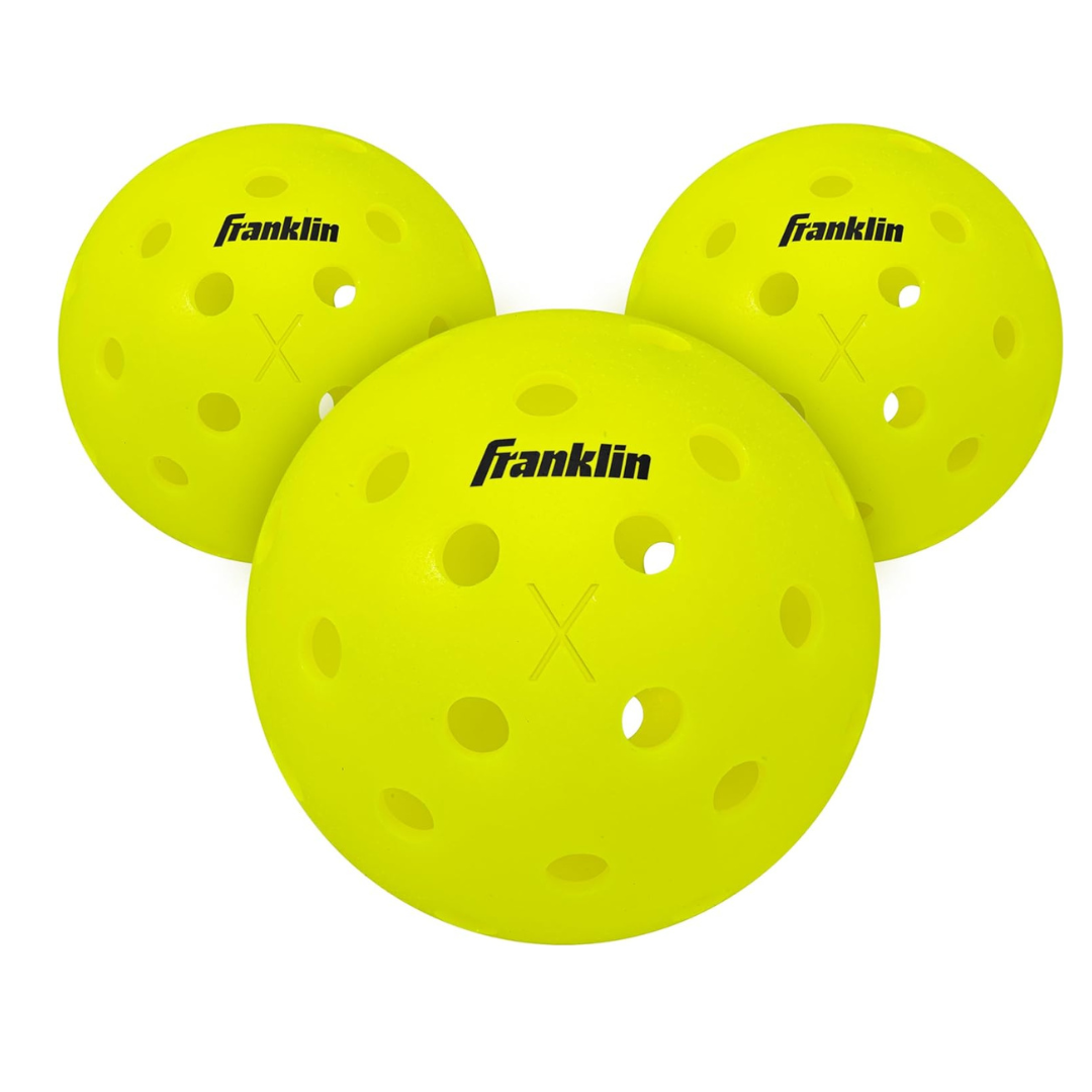 3-Pack Franklin Sports Outdoor Pickleballs - X-40 Pickleball Balls