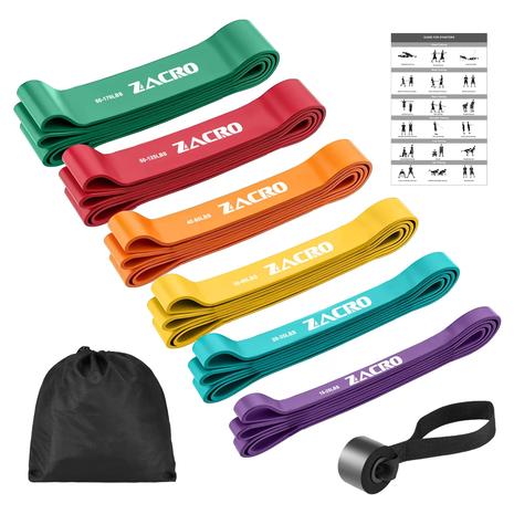 Set Of 6 Pull-Up Assist & Resistance Bands