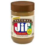 12-Pack Jif Natural Creamy Peanut Butter Spread