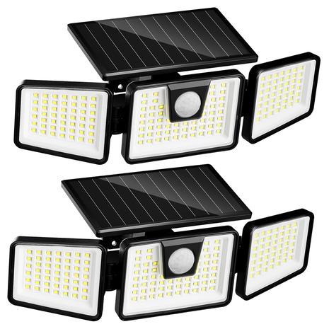 2 Solar Outdoor Lights with Motion Sensor