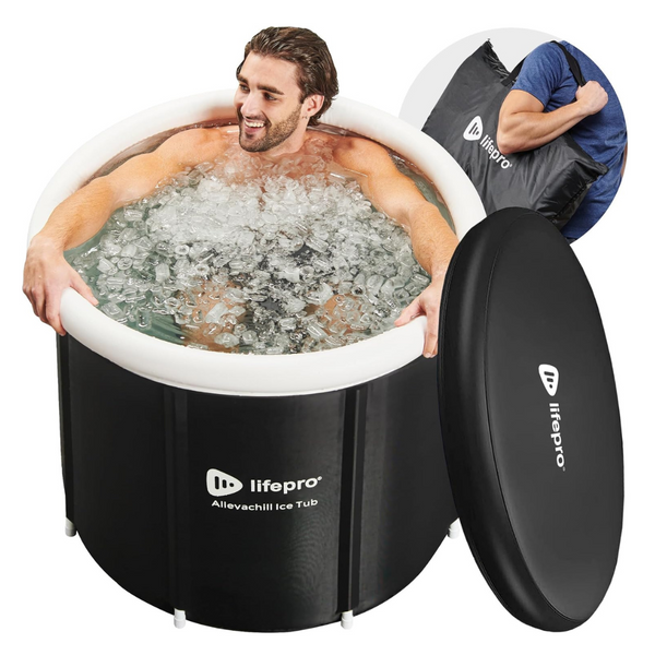 Portable Ice Bath Tub with Lid and Storage Bag