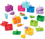 32-Pieces Learning Resources Sorting Surprise Color Sorting Picnic Baskets