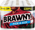 Brawny Paper Towels, 12 Double Rolls = 24 Regular Rolls