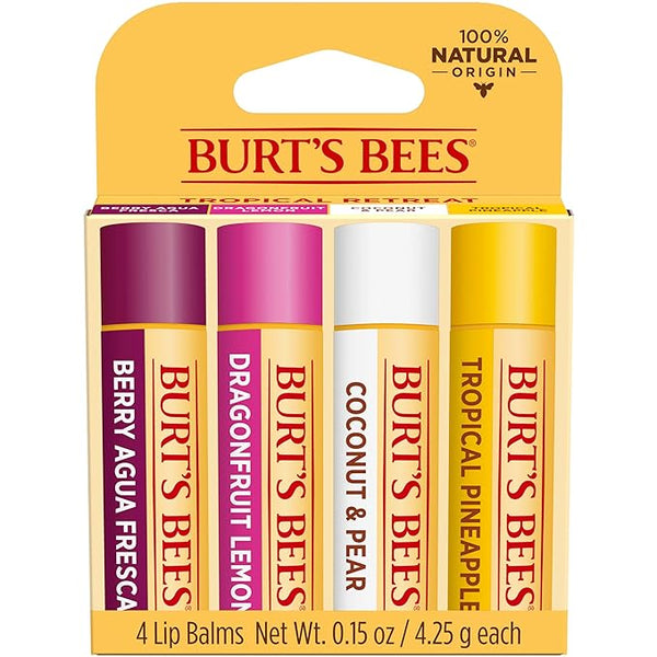 4-Pack 0.15-Oz Burt's Bees Tropical Lip Balm