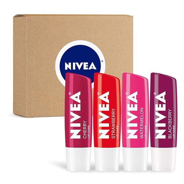 4-Pack Nivea Lip Care Fruit Variety Pack