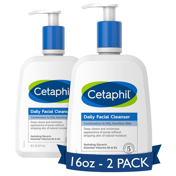 2-Pack Cetaphil 16oz Gentle Foaming Daily Face Wash