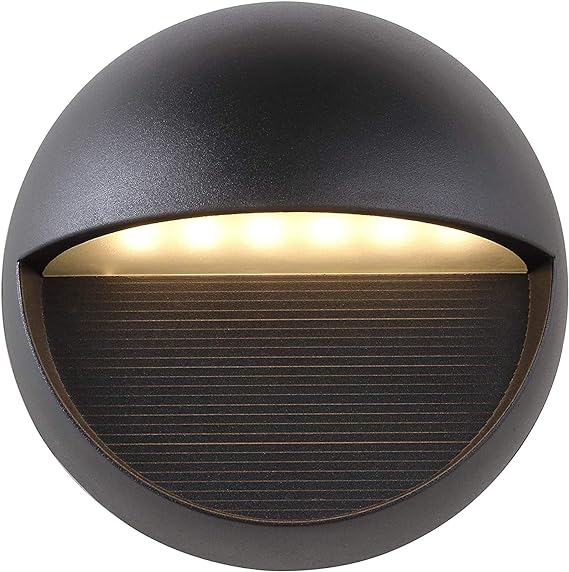 Jonathan 6.25" Outdoor Metal/Glass Integrated 3000K LED Bulbs