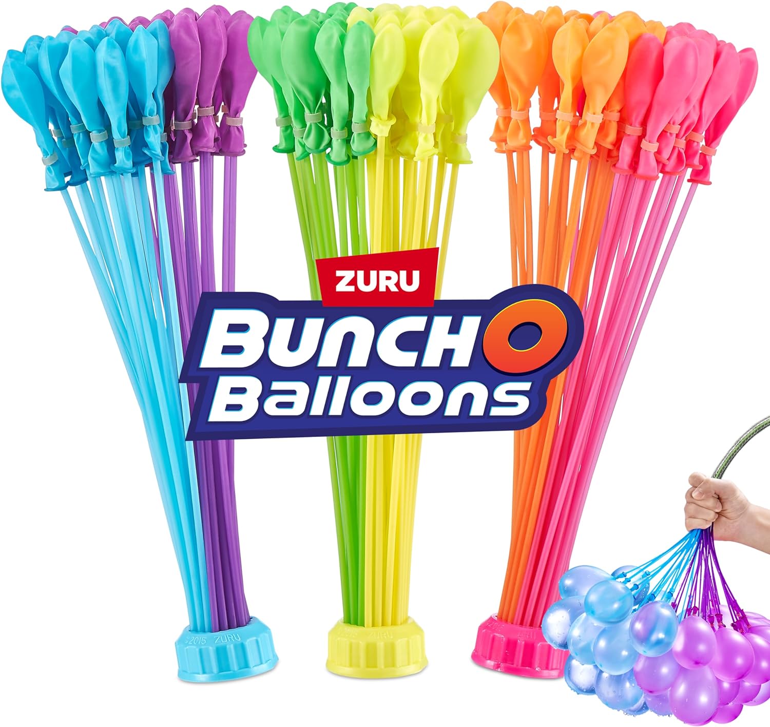 Bunch O Balloons Tropical Party (3 Packs, 100+ Rapid-Filling Self-Sealing Tropical Colored Water Balloons)