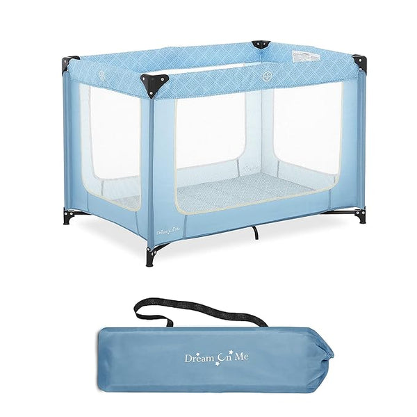 Dream On Me Zoom Portable Playard in Blue