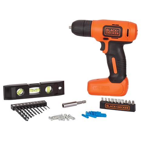 Black+Decker 8V MAX Cordless Drill with 43-Piece Home Decor Project Kit