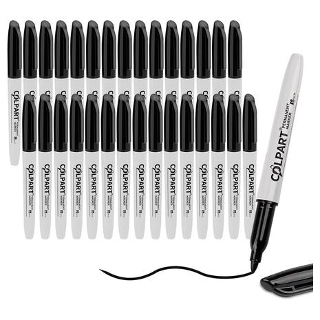 30 Fine Tip Black Permanent Marker