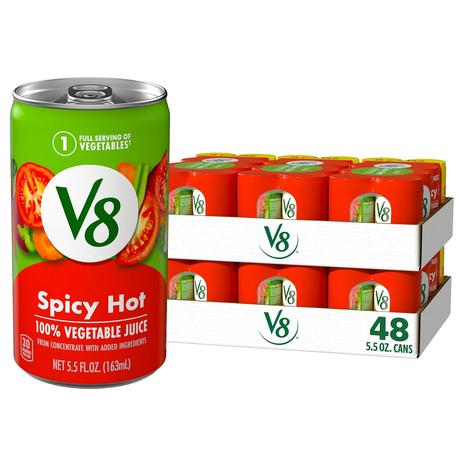 24-Cans V8 Spicy Hot 100% Vegetable Juice