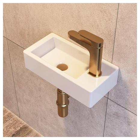 Bathroom Mini Rectangle Wall Mount Vessel Sink