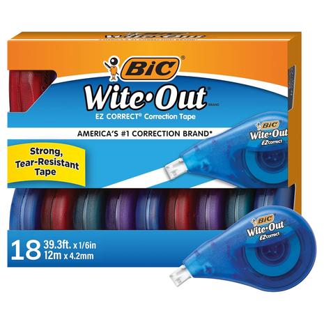 18-Pack BIC Wite Out Correction Tape